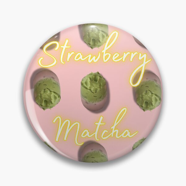 Item preview, strawberry matcha aesthetic drink pattern design designed and sold by Thetdesigns.