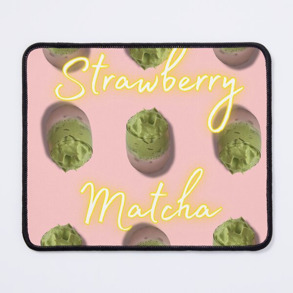 Item preview, strawberry matcha aesthetic drink pattern design designed and sold by Thetdesigns.