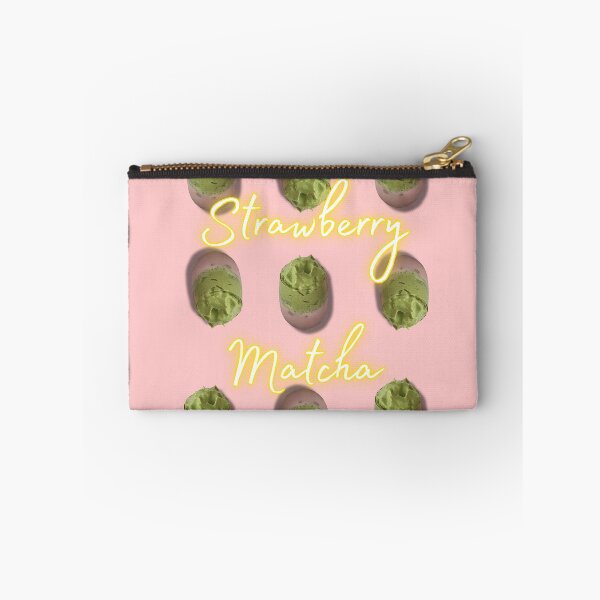 Item preview, strawberry matcha aesthetic drink pattern design designed and sold by Thetdesigns.