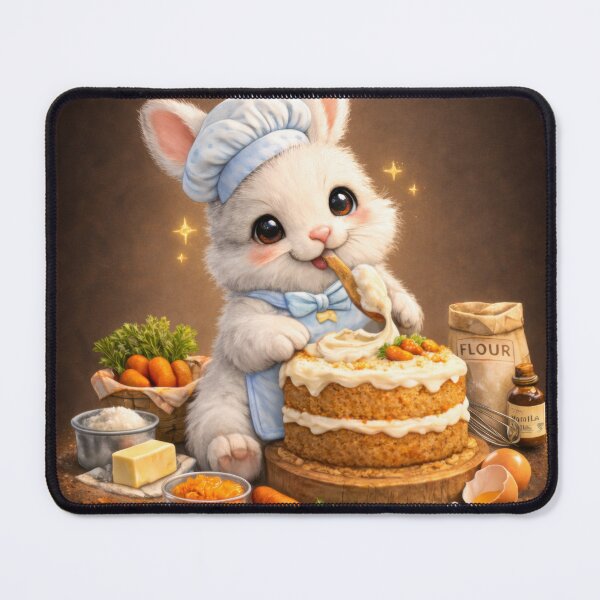 Item preview, Cute Bunny Baker Carrot Cake Sticker designed and sold by jgvisualarts.