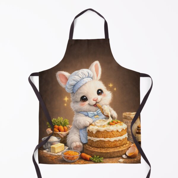 Item preview, Cute Bunny Baker Carrot Cake Sticker designed and sold by jgvisualarts.