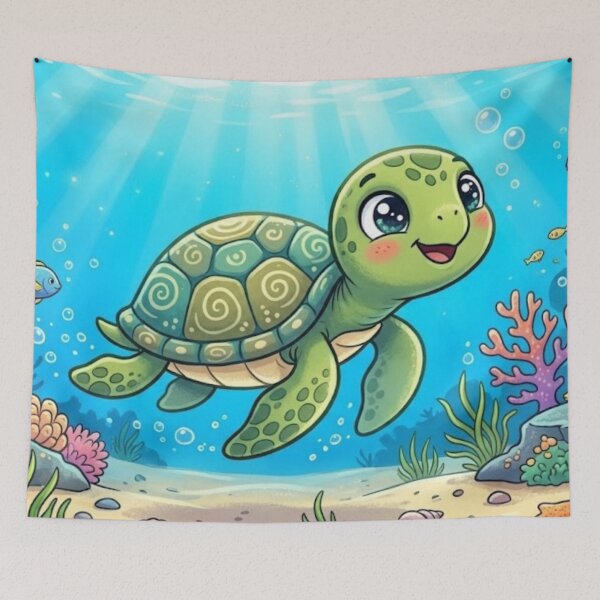 Item preview, Cute Turtle under water  designed and sold by DoneAndDusted.