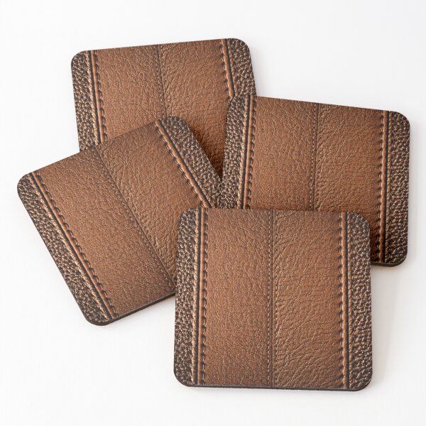 Item preview, Luxury Brown Leather Texture Pattern designed and sold by Kaleidoscope Print.