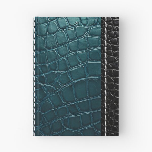 Item preview, Black and Teal Crocodile Leather Texture Pattern designed and sold by Kaleidoscope Print.