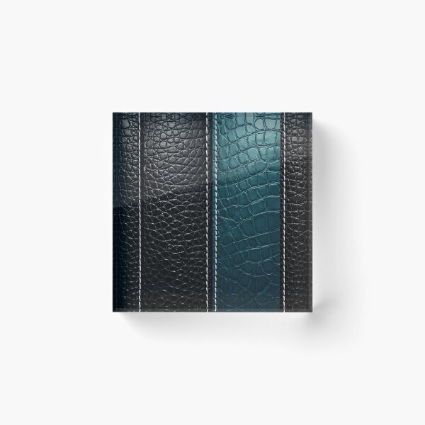 Item preview, Black and Teal Crocodile Leather Texture Pattern designed and sold by Kaleidoscope Print.