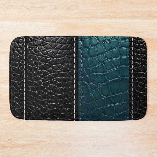 Item preview, Black and Teal Crocodile Leather Texture Pattern designed and sold by Kaleidoscope Print.
