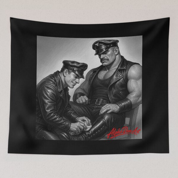 Item preview, Alpha Dom Art: Masters of Leather The Throne Tom of Finland Tribute Defiant Currency Berlin Pride Graphic Design designed and sold by ItsAKinkThing.