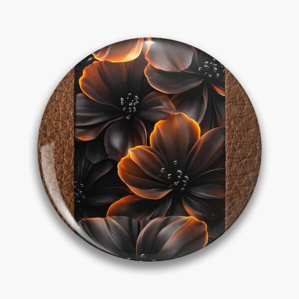Item preview, Luxury Brown Leather Floral Pattern designed and sold by Kaleidoscope Print.