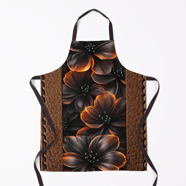 Item preview, Luxury Brown Leather Floral Pattern designed and sold by Kaleidoscope Print.