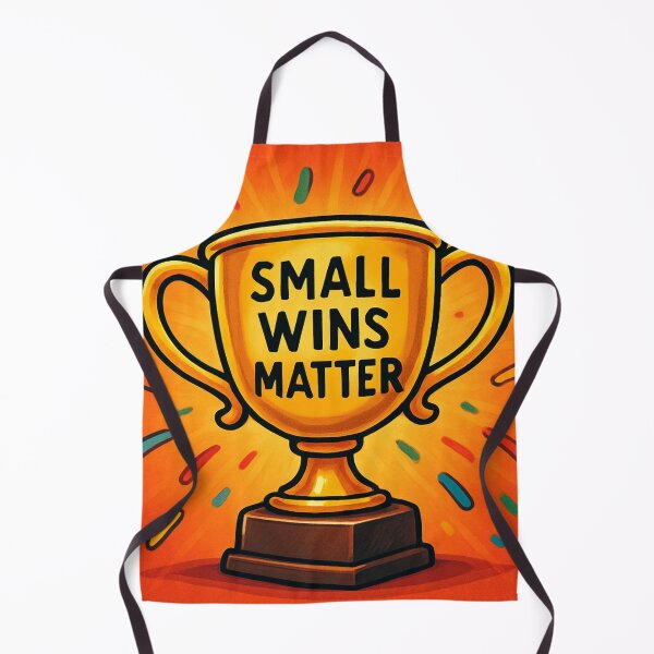 Item preview, Small Wins Matter Motivational Trophy Sticker designed and sold by LumereAndCoeur.