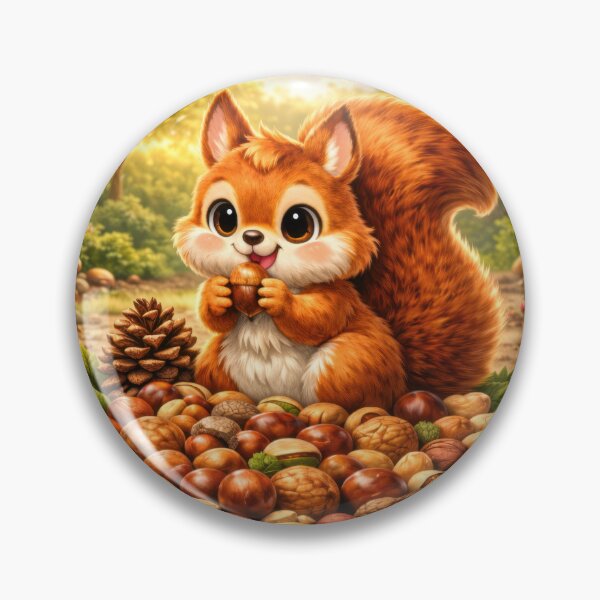 Item preview, Cute Squirrel With Nuts Sticker designed and sold by jgvisualarts.