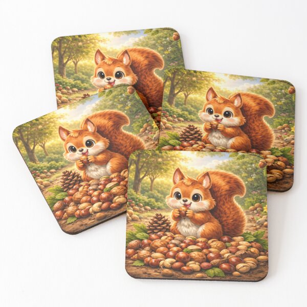 Item preview, Cute Squirrel With Nuts Sticker designed and sold by jgvisualarts.