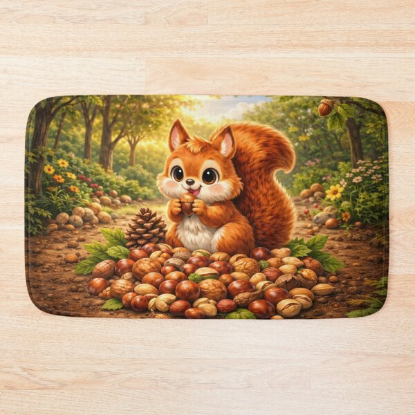 Item preview, Cute Squirrel With Nuts Sticker designed and sold by jgvisualarts.