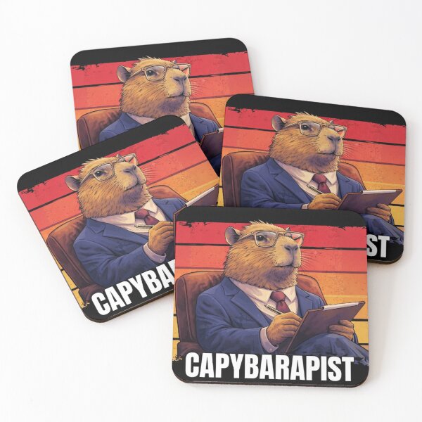 Item preview, Capybarapist Funny Capybara Therapist Meme – Cute Capybara Therapy Animal Design designed and sold by MaxLevelMerch.