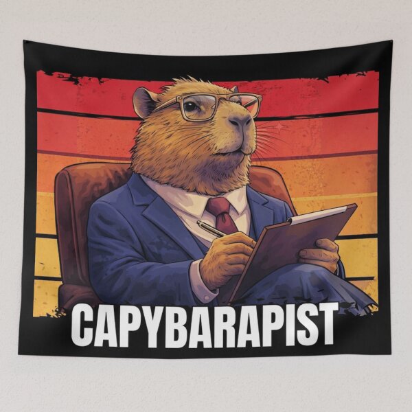 Item preview, Capybarapist Funny Capybara Therapist Meme – Cute Capybara Therapy Animal Design designed and sold by MaxLevelMerch.