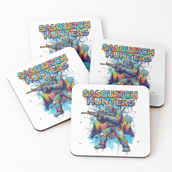 Item preview, Sasquatch Hunters Colorful Graffiti Art Urban Bigfoot Tactical Illustration designed and sold by SasquatchTrail.
