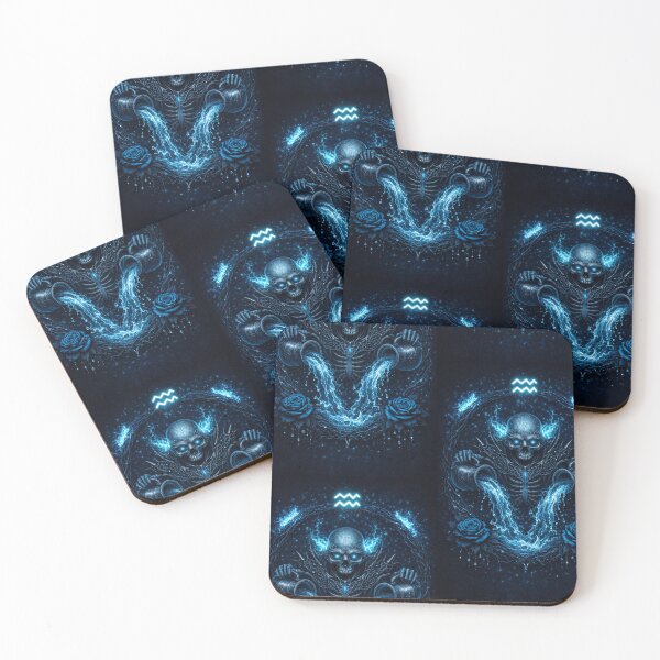 Item preview, Aquarius Gothic Skull Zodiac – Dark Water Bearer Astrology Design | Aquarius Horoscope Aesthetic designed and sold by Bonitivity Zodiacs.