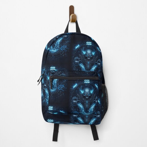 Item preview, Aquarius Gothic Skull Zodiac – Dark Water Bearer Astrology Design | Aquarius Horoscope Aesthetic designed and sold by Bonitivity Zodiacs.