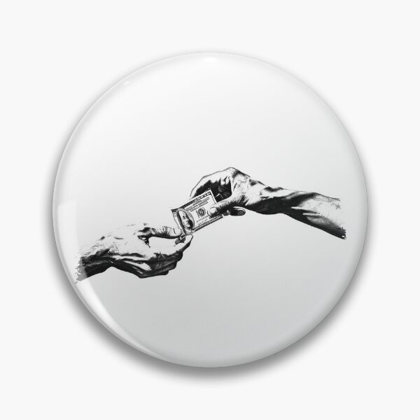 Item preview, Minimalist Money Exchange Hands in Black and White designed and sold by inkoutninja.
