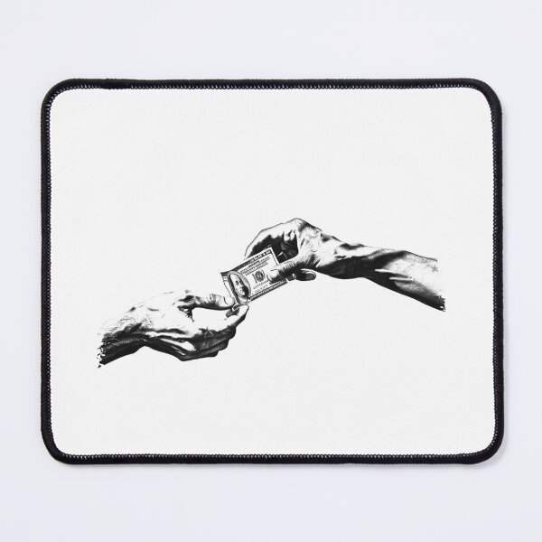 Item preview, Minimalist Money Exchange Hands in Black and White designed and sold by inkoutninja.