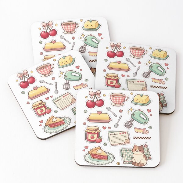 Item preview, Cute Kitchen Nostalgia Sticker Sheet designed and sold by Whistle-and-Co.