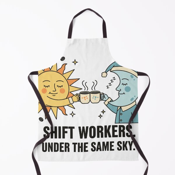 Item preview, Retro Sun and Moon Shift Workers Under Sky designed and sold by Snout & Shout..