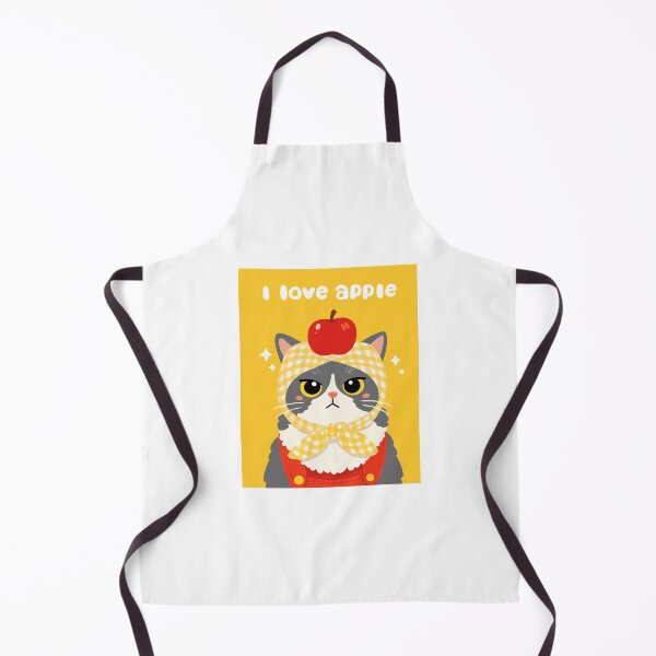 Item preview, Cat with apple designed and sold by SoftBunStudio.