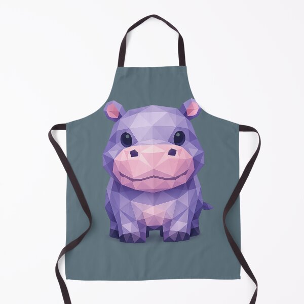 Item preview, Cute Low Poly Geometric Hippopotamus Illustration designed and sold by AndreBarnard.
