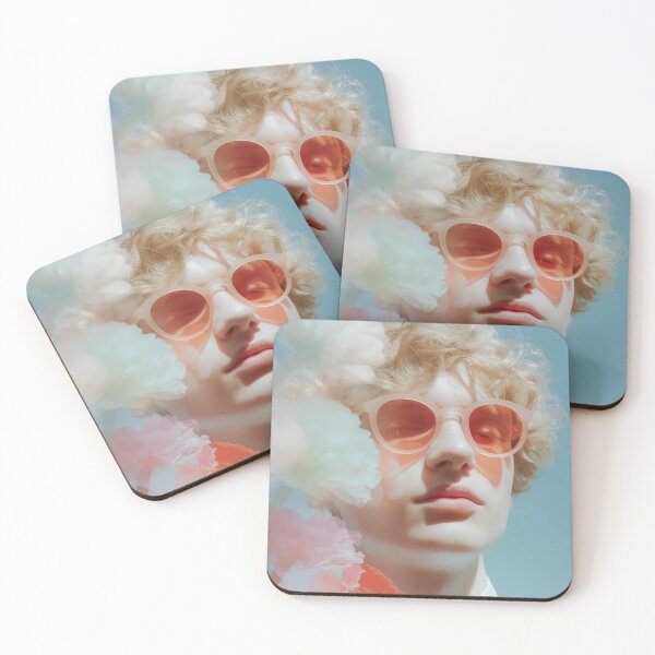 Item preview, Pastel Fashion Portrait with Orange Sunglasses designed and sold by Mindrender.