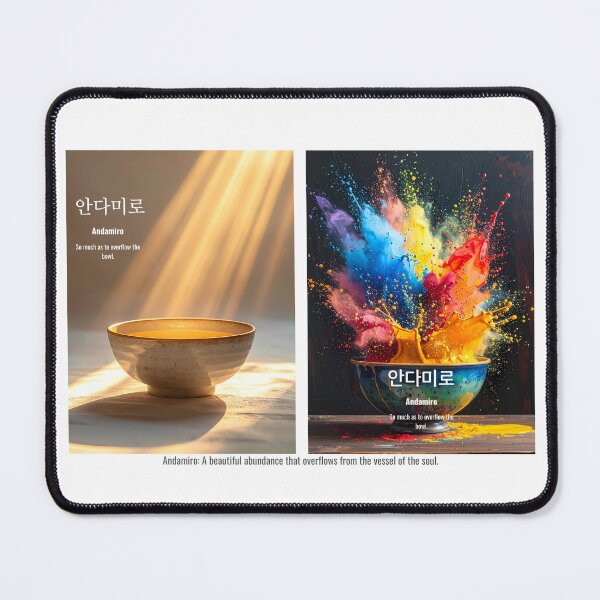 Item preview, Korean Word "Andamiro" (Overflowing Abundance) – Hangul Typography Art Set designed and sold by ZenHangulArt.