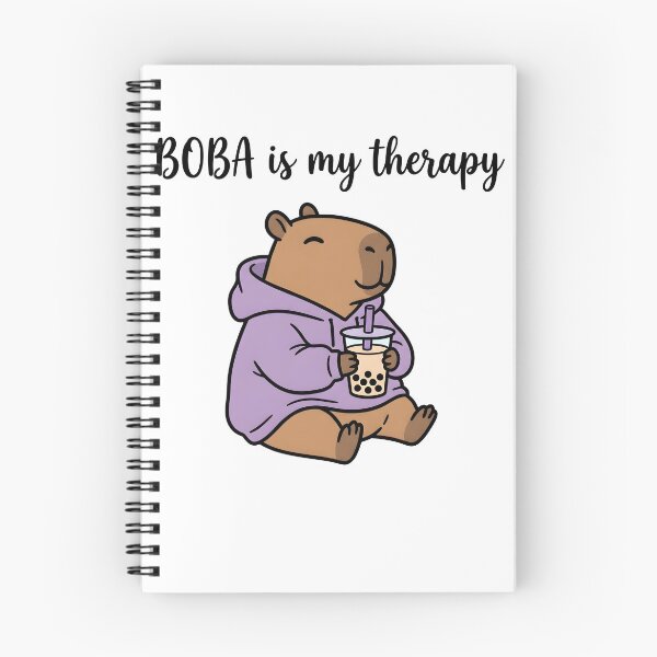 Artikelvorschau, Boba ist meine Therapie Lustiges Wasserschwein Kawaii Tier entworfen und verkauft von HUTEND.