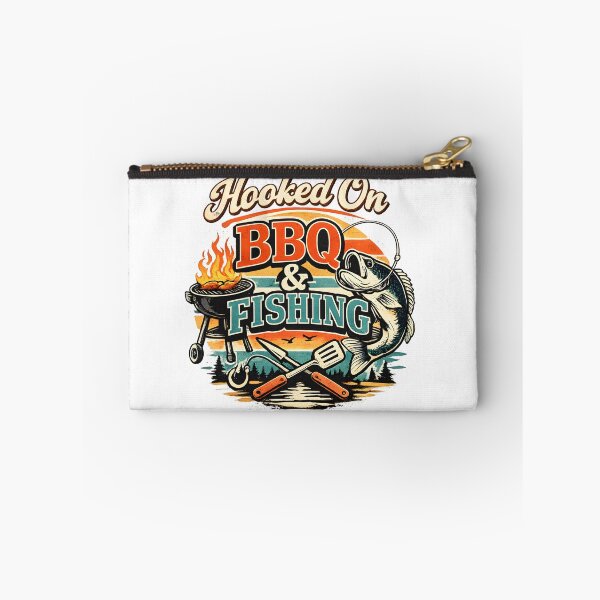 Item preview, Hooked On BBQ & Fishing Retro/Vintage designed and sold by ThaphadaArtGall.
