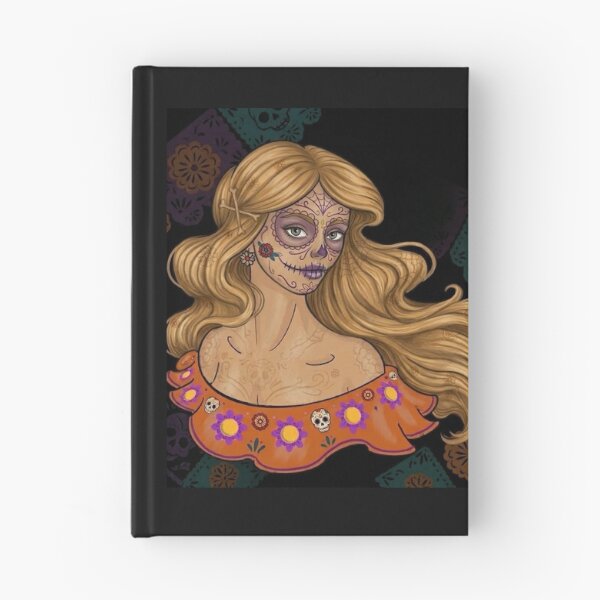 Item preview, Flowing Gold Hair Calavera Girl Illustration designed and sold by KabronX.