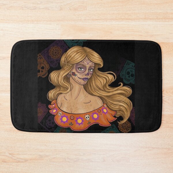 Item preview, Flowing Gold Hair Calavera Girl Illustration designed and sold by KabronX.