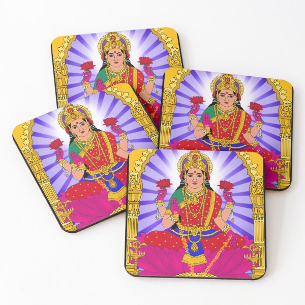 Item preview, Goddess Lakshmi Digital Art – Hindu Wealth and Prosperity Illustration designed and sold by Harshit_Digital_Arts.