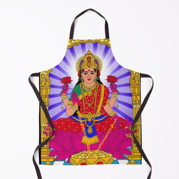 Item preview, Goddess Lakshmi Digital Art – Hindu Wealth and Prosperity Illustration designed and sold by Harshit_Digital_Arts.
