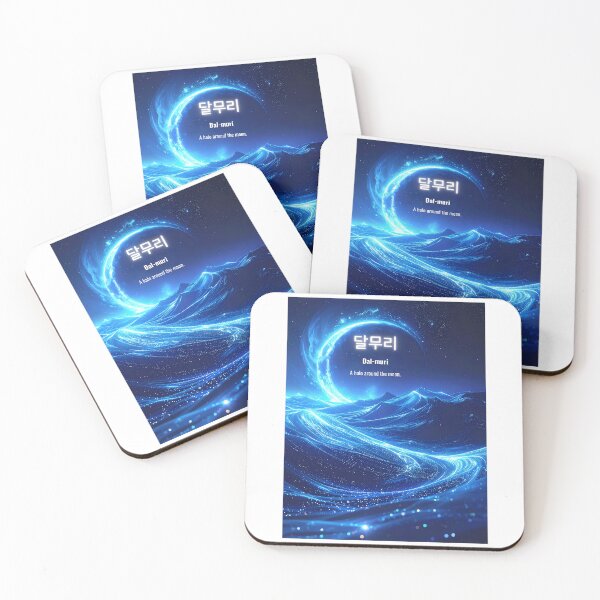 Item preview, Korean Word "Dalmuri" (Moon Halo) – Dynamic Hangul Typography Art designed and sold by ZenHangulArt.