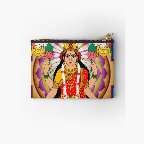 Item preview, Goddess Lakshmi Digital Art – Hindu Wealth and Prosperity Illustration designed and sold by Harshit_Digital_Arts.
