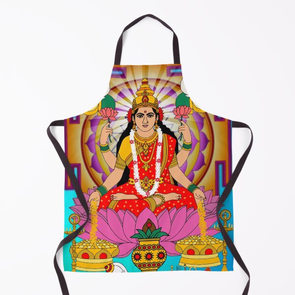 Item preview, Goddess Lakshmi Digital Art – Hindu Wealth and Prosperity Illustration designed and sold by Harshit_Digital_Arts.