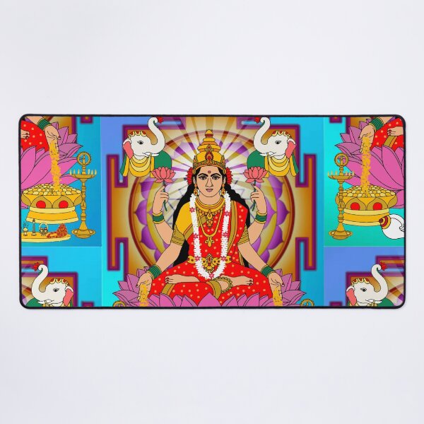 Item preview, Goddess Lakshmi Digital Art – Hindu Wealth and Prosperity Illustration designed and sold by Harshit_Digital_Arts.