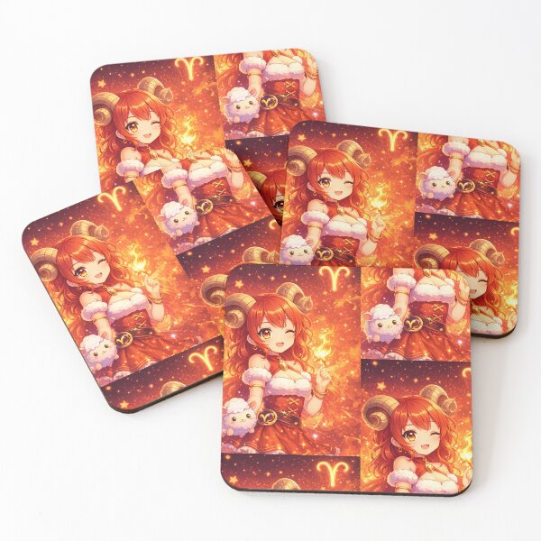 Item preview, Aries Anime Zodiac Girl – Fiery Cute Astrology Aesthetic Aries Art designed and sold by Bonitivity Zodiacs.