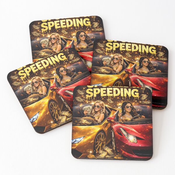 Item preview, Spoiled And Speeding Luxury Lifestyle Car Girl Graphic designed and sold by Sunny Flamingo Studio.