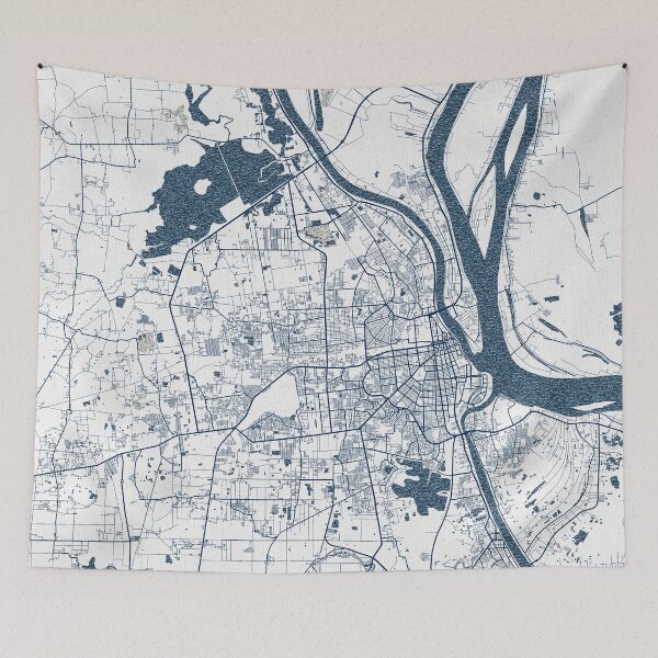Item preview, Phnom Penh City Map of Cambodia  - Coastal designed and sold by deMAP.
