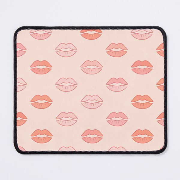 Item preview, A colorful pattern of lips on a soft pink background designed and sold by Creative88Art.