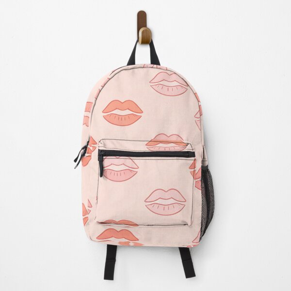 Item preview, A colorful pattern of lips on a soft pink background designed and sold by Creative88Art.
