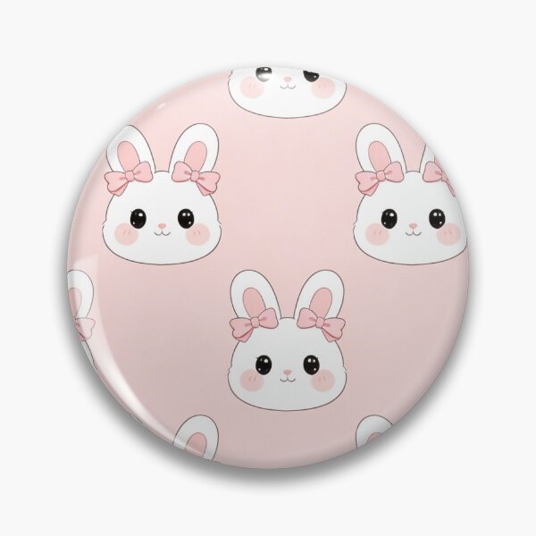 Item preview, A cute pattern of cartoon bunnies with pink bows on a soft pink background designed and sold by Creative88Art.
