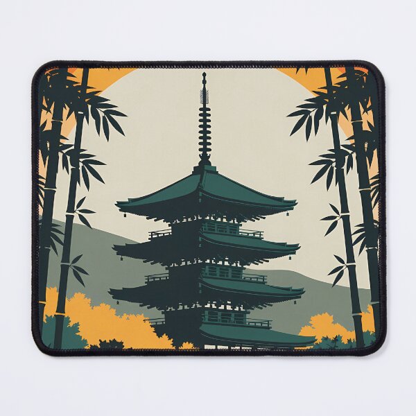 Item preview, Kyoto Japan Pagoda Bamboo Temple Travel Art designed and sold by Atlas Poster Co..