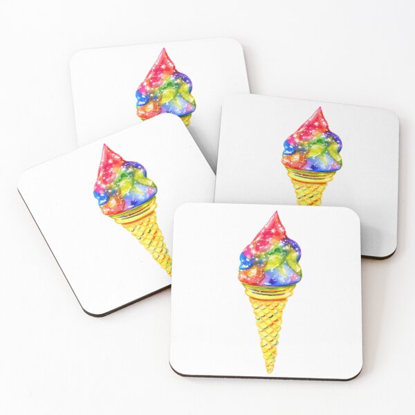 Item preview, Iridescent Ice Cream - A joyful rainbow soft-serve shimmering with light and playful colours designed and sold by LKBMCreative.