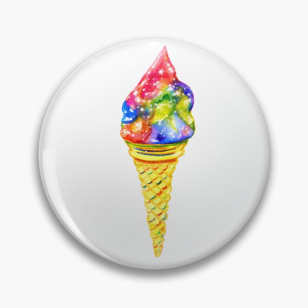 Item preview, Iridescent Ice Cream - A joyful rainbow soft-serve shimmering with light and playful colours designed and sold by LKBMCreative.