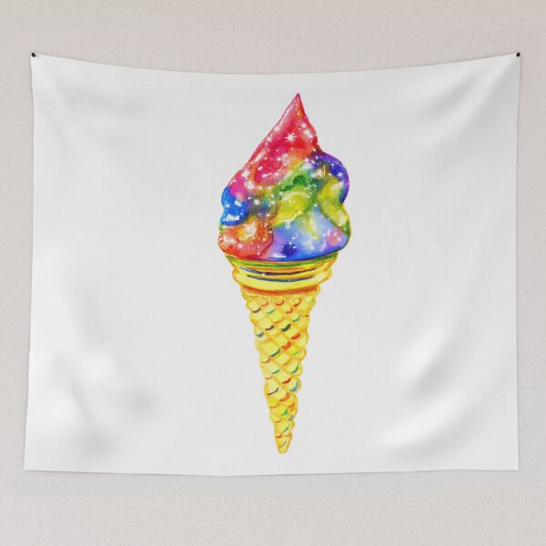 Item preview, Iridescent Ice Cream - A joyful rainbow soft-serve shimmering with light and playful colours designed and sold by LKBMCreative.